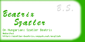 beatrix szatler business card